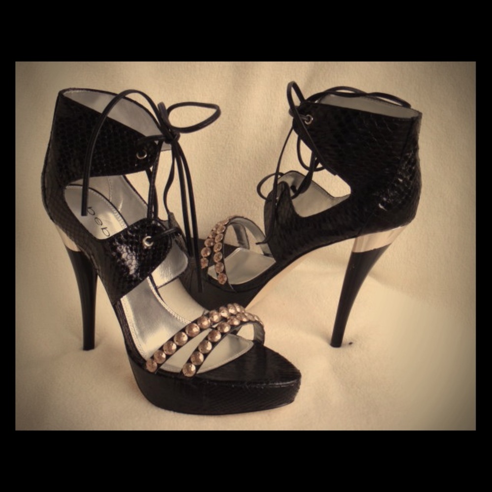 Beata Heel -  Bebe Shoes Ankle Strap Size 10